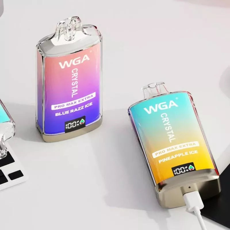 WGA Crystal Pro Max 15000 Puffs Vape Disposable E-cig 29 Flavors-500mAh Battery, 25ml E-liquid, Multiple Nicotine 29 Flavors