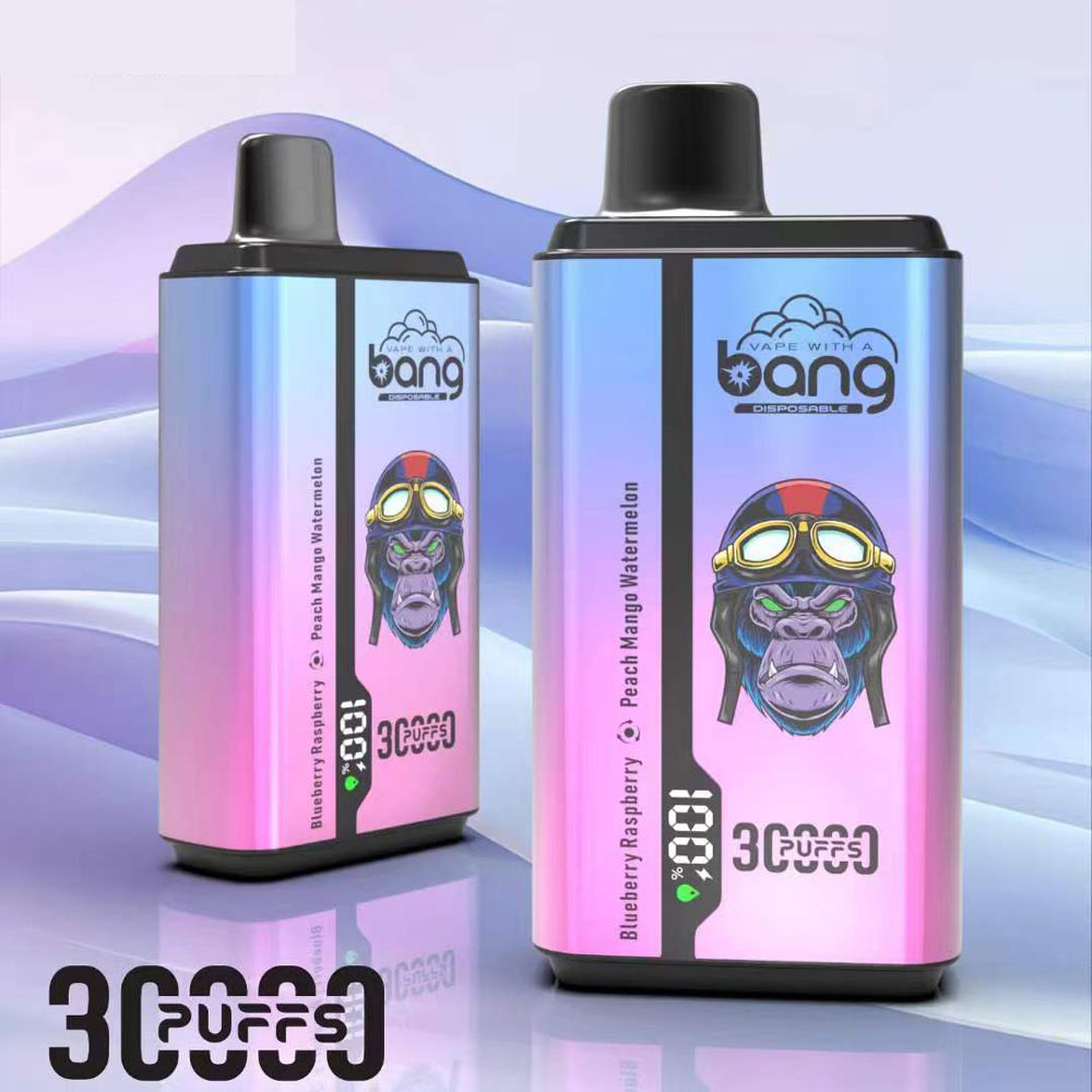 Bang 30000 puffs vape double flavor pods digital puff Rotating cigarette holder -550mAh Battery, 36ml E-liquid, Multiple Nicotine 12 Flavors