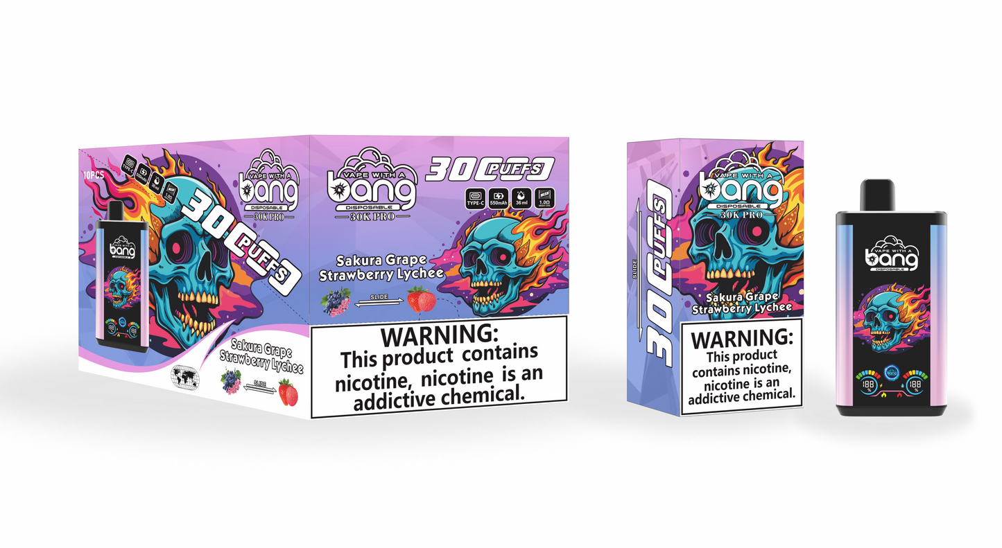 Bang 30000 PRO 30k puffs Disposable Vape 850mah 16 Flavors