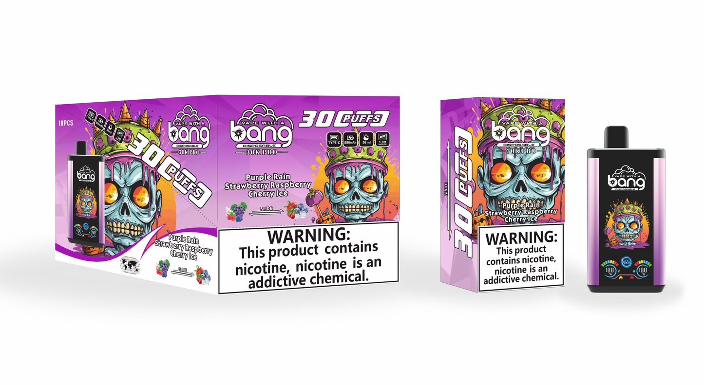 Bang 30000 PRO 30k puffs Disposable Vape 850mah 16 Flavors