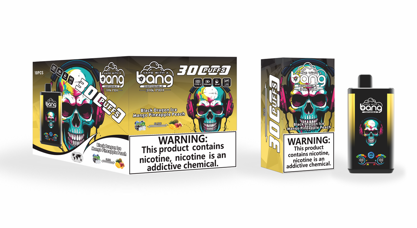 Bang 30000 PRO 30k puffs Disposable Vape 850mah 16 Flavors