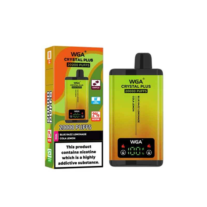 WGA Crystal PLUS SMART double flavor 20000 puff Disposable Vape Wholesale,650 mAh 25 ML 15 Flavors
