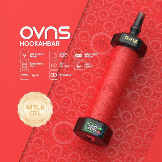 ONVS HOOKHBAR 50000 Puffs Disposable Vape Wholesale-1400mAh battery,40ml E-liquid,Multiple Nicotine 7 Flavors