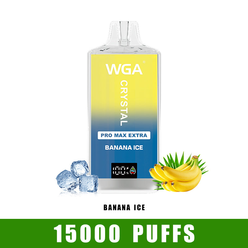 wga vape Crystal BANANA ICE Pro Max Extra 15000 Puffs Disposable Vape