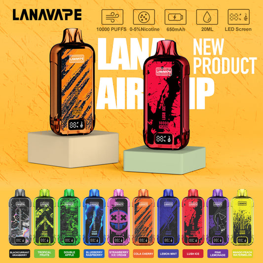 LANAVAPE 10000 Puffs Disposable Vape Wholesale-650mAh battery, 20ml E-liquid, Multiple Nicotine 10 Flavors