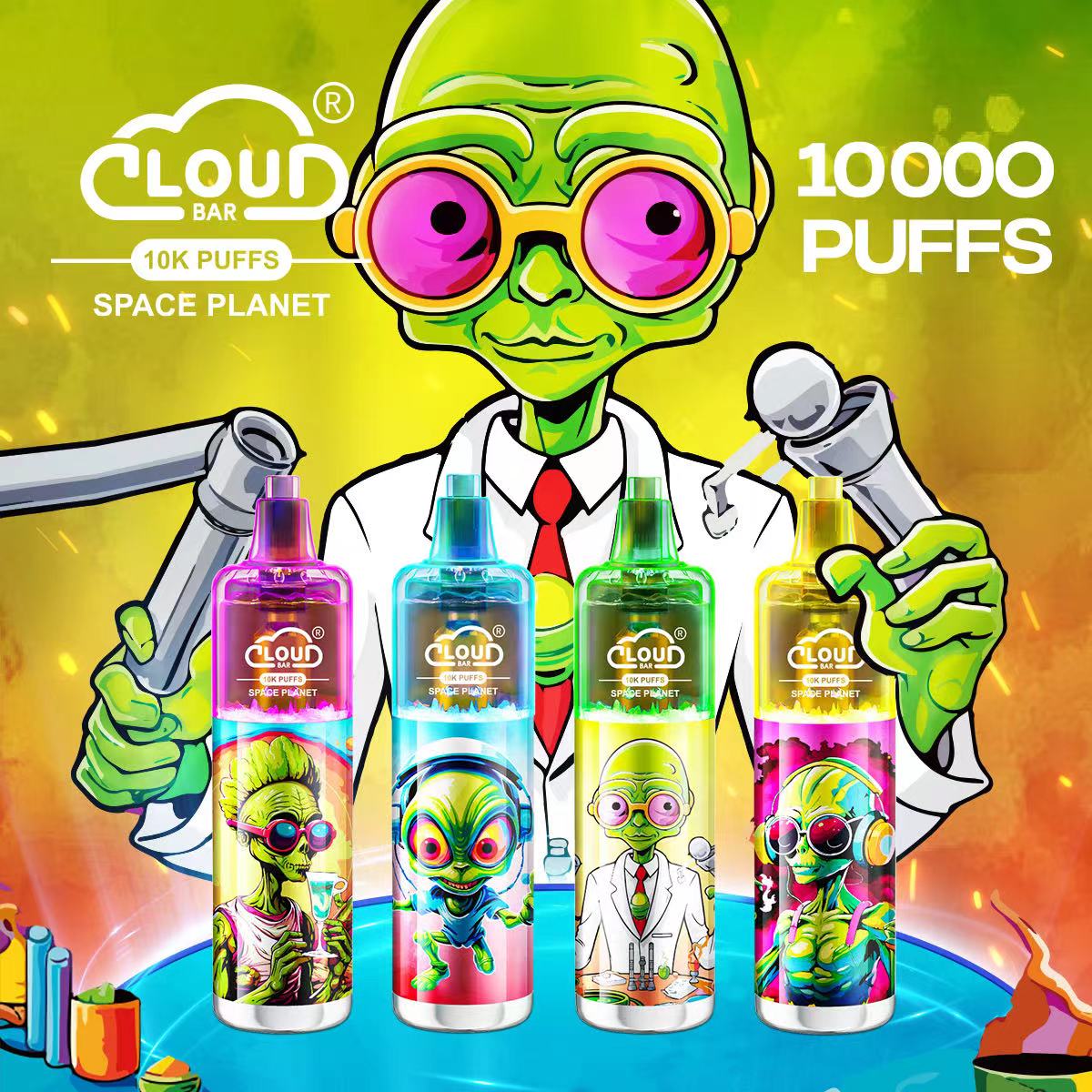 Cloud Bar Multi Flavor 10000 Puffs 5% Rechargeable Vapes Pen 18ml 650MAH 10 Flavors