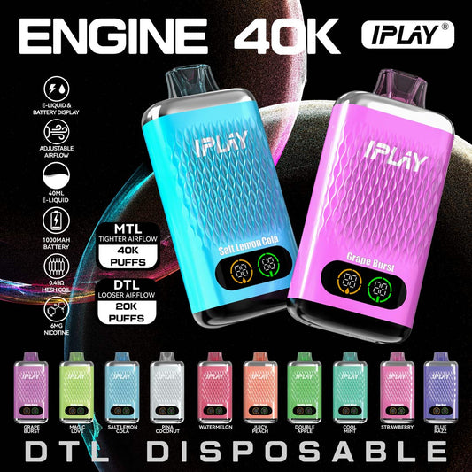 IPLAY ENGINE 40000 Puffs Disposable Vape Wholesale