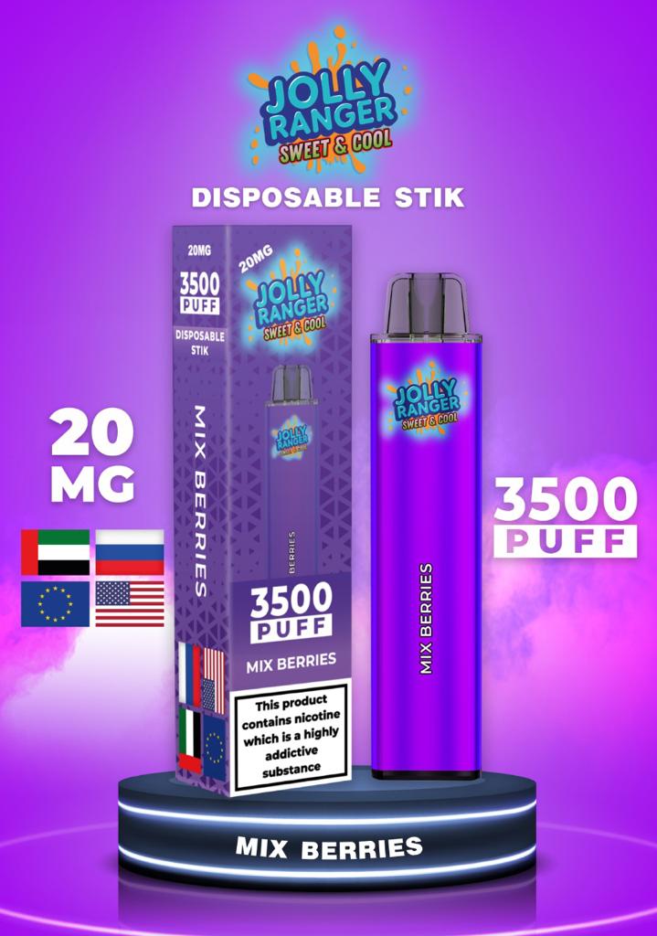 Jolly Ranger 3500 Rechargeable Draw- Activated 2ml- SPECIAL OFFER EXP:27/09/23