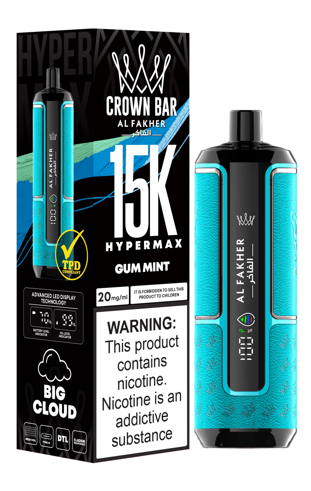 Gum Mint Al Fakher HyperMax 15k Puff