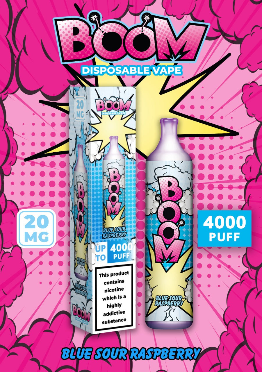 Boom Disposable Vape2 ml 20 mg  Up to 4000 Puffs Non rechargeable