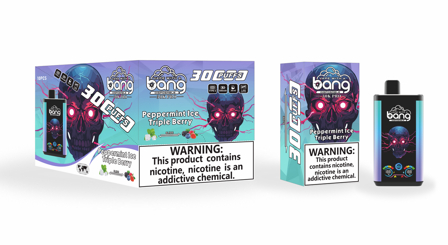 Bang 30000 PRO 30k puffs Disposable Vape 850mah 16 Flavors
