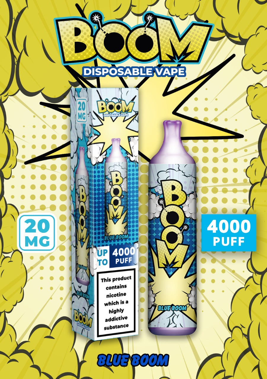 Boom Disposable Vape2 ml 20 mg  Up to 4000 Puffs Non rechargeable