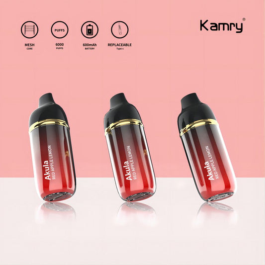 Kamry Akula 6000 Puffs Disposable Vape Wholesale-600mAh battery, 14ml E-liquid, Multiple Nicotine 10 Flavors