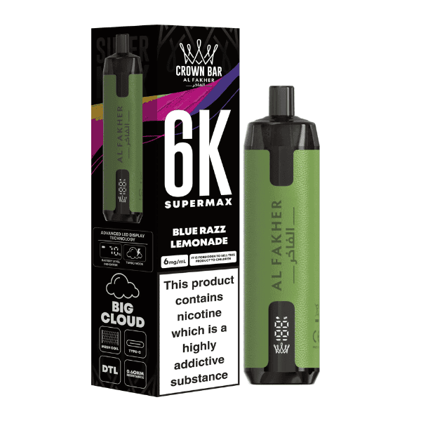 Al Fakher Supermax 6K Blue Razz Lemonade