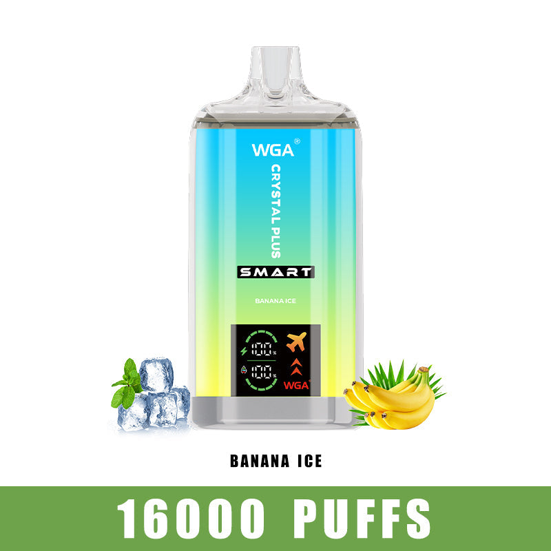 WGA Vape Banana Ice Crystal Pro Max Extra 16000 Puff Disposable Vape