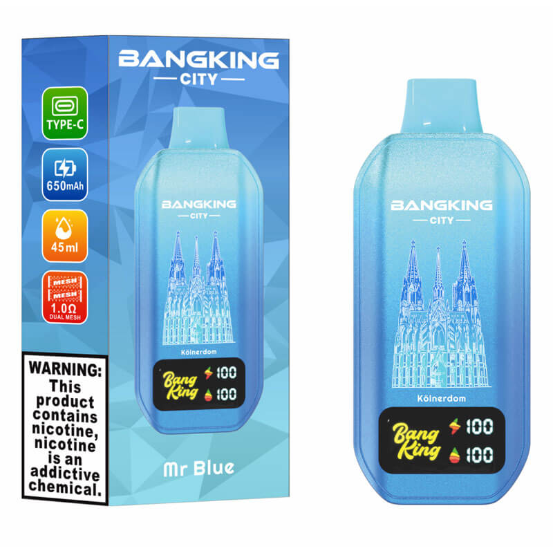 Bang King City 50000 Puffs Vape - 45ml E-liquid,650mAh 0%-5% Nicotine, 12 Flavors
