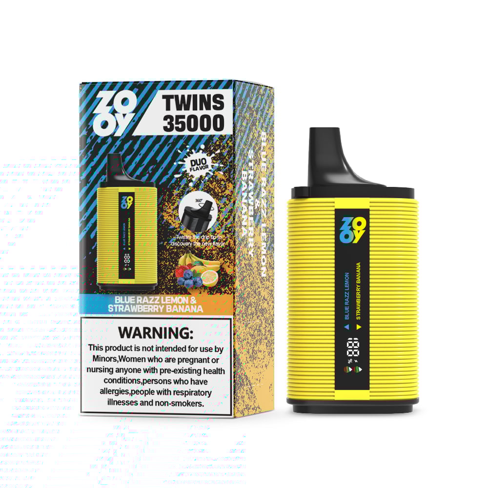 ZOOY TWINS 35000 35K Puffs Dual Flavors Disposable Vape with Digital Screen