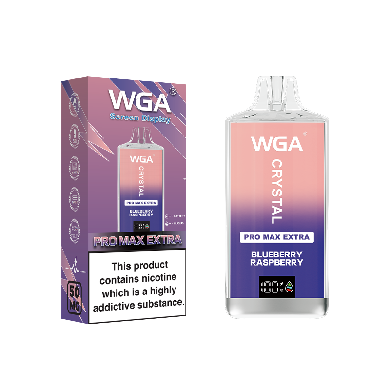 wga Disposable Vape Crystal Blueberry-Raspberry 15000 Puffs
