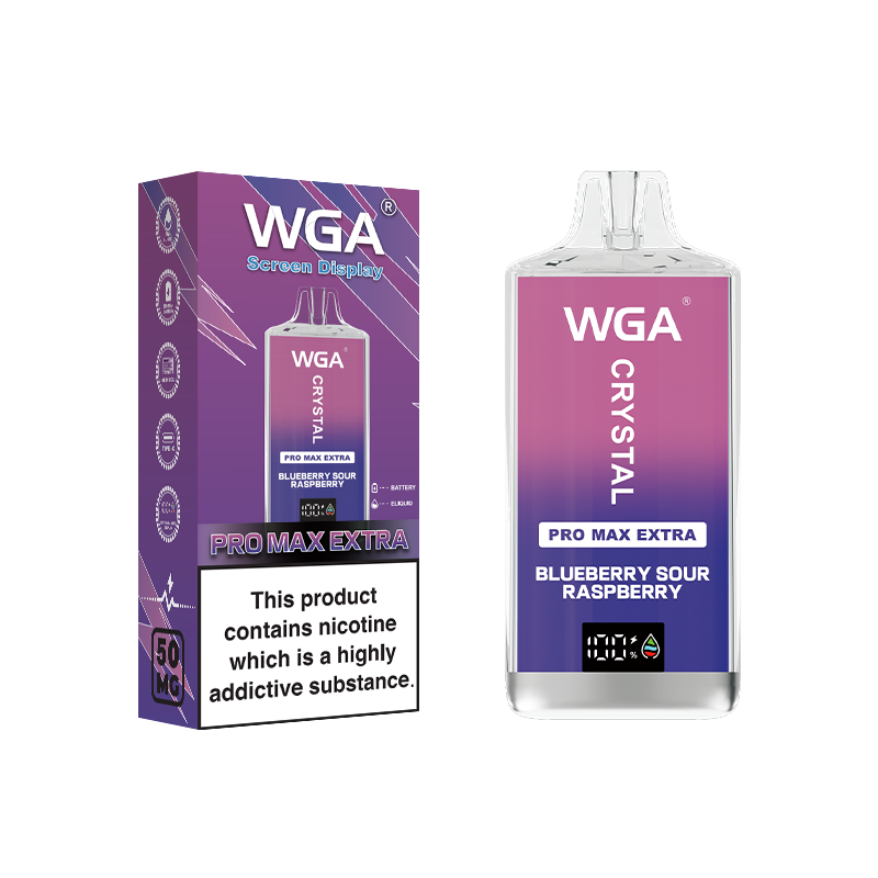 wga Disposable Vape Crystal Blueberry Sour Raspberry 15000 Puffs
