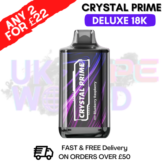 Blueberry Raspberry Crystal Prime Deluxe 18000 Puffs 18K PUFF