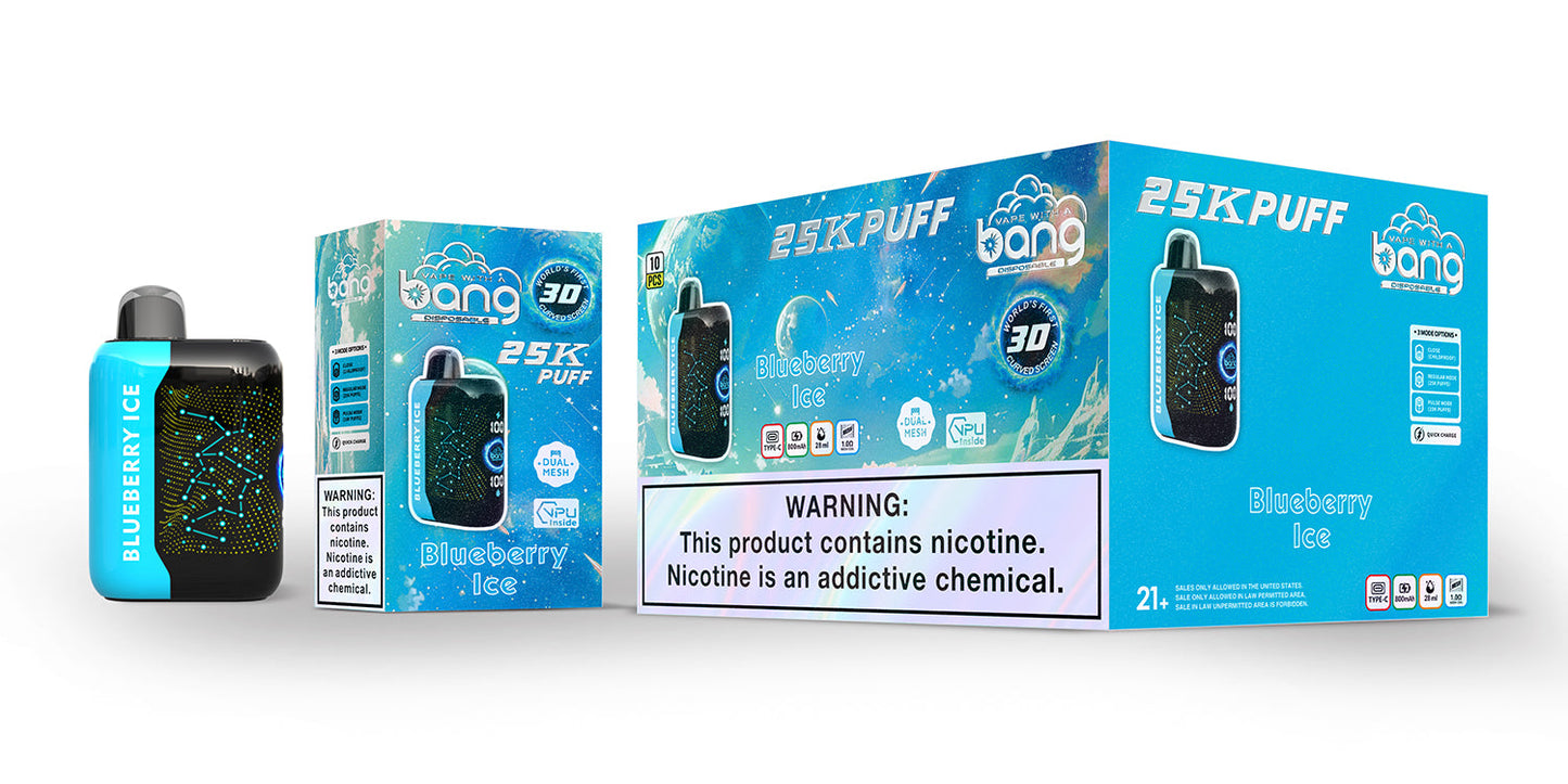 Bang starry 25000 puffs Disposable Vape 850mah 16 Flavors