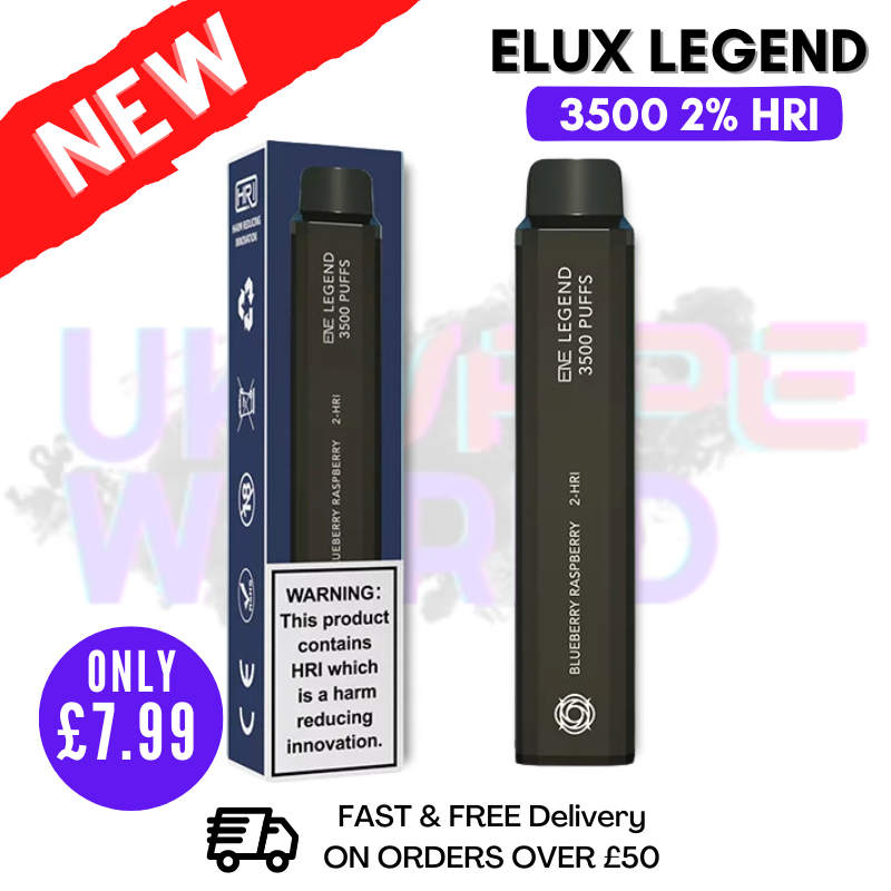 Elux Legend 3500 Puff Blueberry raspberry 2% HRI