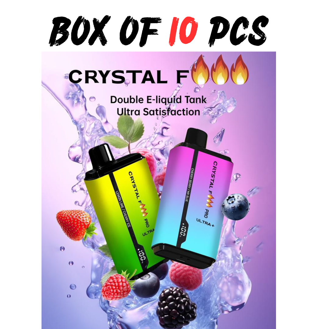 Box of 10 PCS - Crystal Fire Pro Ultra 18k puffs 20mg- 20 stunning editions