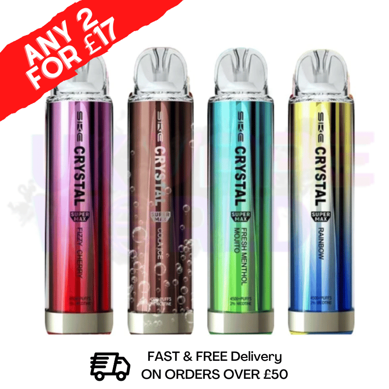 Crystal Supermax 4500 Puff Bar Disposable | ANY 2 FOR £13