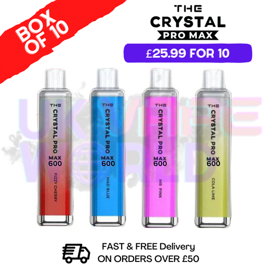 Box Of 10 - HAYATI Crystal Pro Max (Mini) 600 Puff