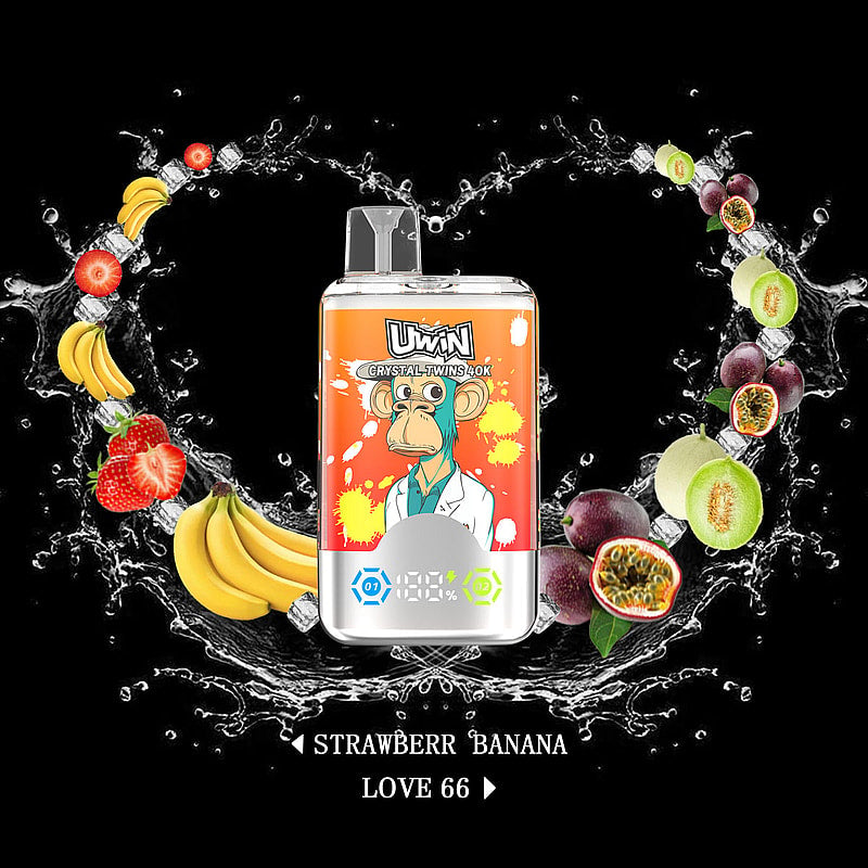 Uwin Twins Crystal 40k Disposable Vape Top Sale-850mAh battery, 30ml E-liquid, Multiple Nicotine 10 Flavors