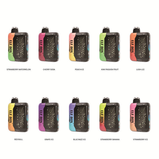 Elf Box 25000 Puffs 25k Puff Digital Screen Disposable Vapes Dual Mesh Coil Electronic Cigarette Vape