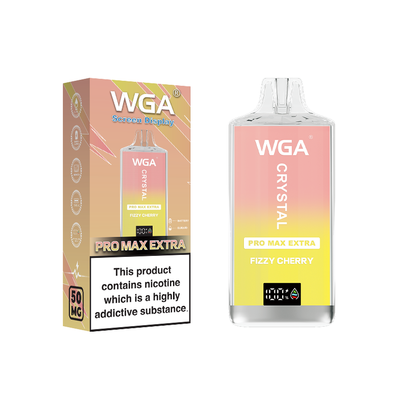wga Disposable Vape Crystal Fizzy Cherry 15000 Puffs