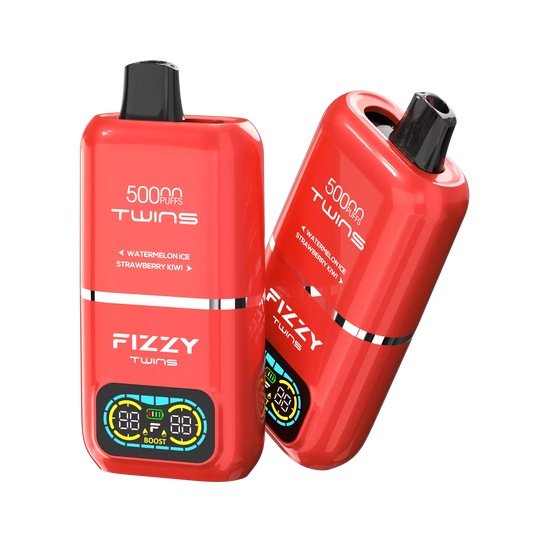 Fizzy Twins 50000 Puffs Dual Tank Double Flavor 12 Colors 2% 5% Low Nicotine Bulk Buy Rechargeable Disposable Vapes Pen Wholesale