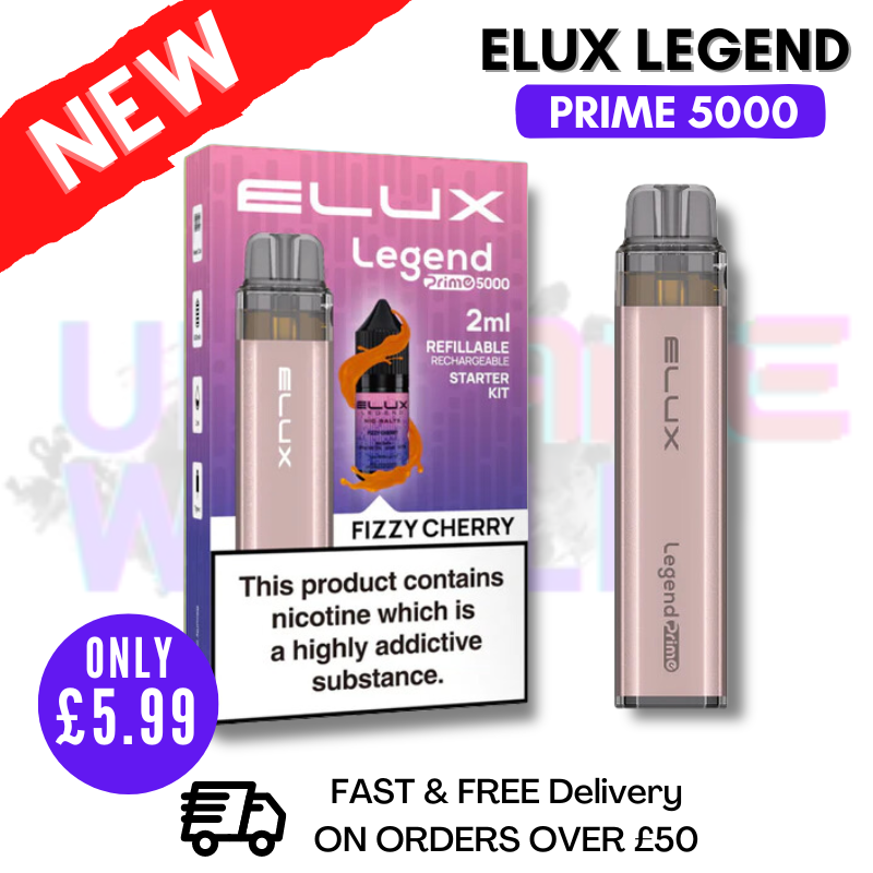Fizzy Cherry Elux Legend PRIME 5000 Puff Disposable Vape Kit