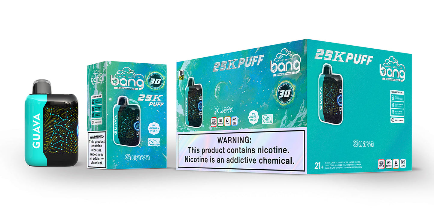 Bang starry 25000 puffs Disposable Vape 850mah 16 Flavors