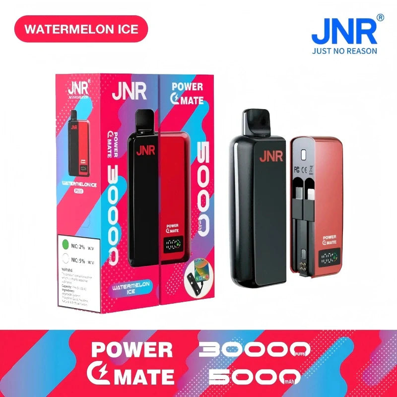 JNR Power Mate 30000 puff Best Price Discount Sale-5000mAh Battery, 19ml E-liquid, Multiple Nicotine 9 Flavors