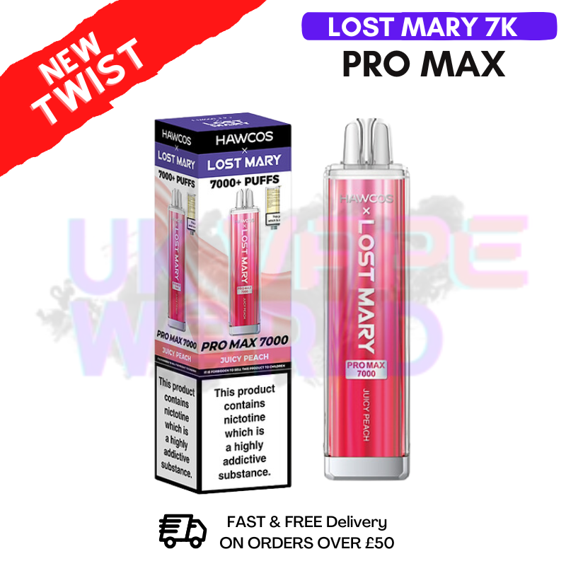 Juicy Peach Lost Mary 7K 7000 Puff Pro Max Bar