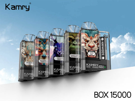 Kamry Box 15000 Puffs Disposable Vape Wholesale-500mAh battery, 30ml E-liquid, Multiple Nicotine 10 Flavors