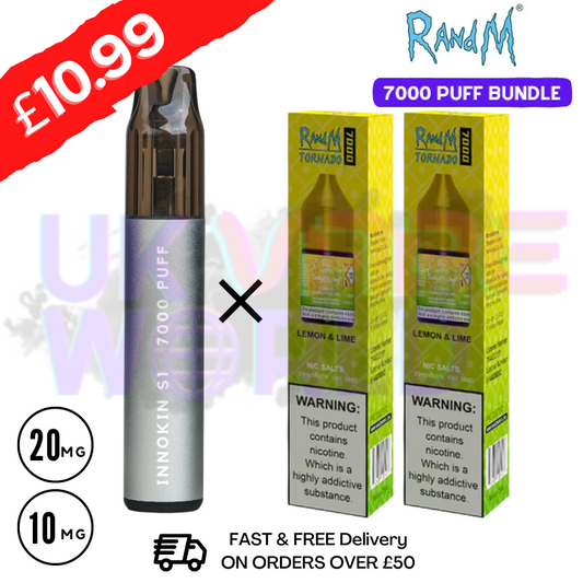 LEMON LIME - RandM Tornado 7000 Puff (Refil Bundle) Kit