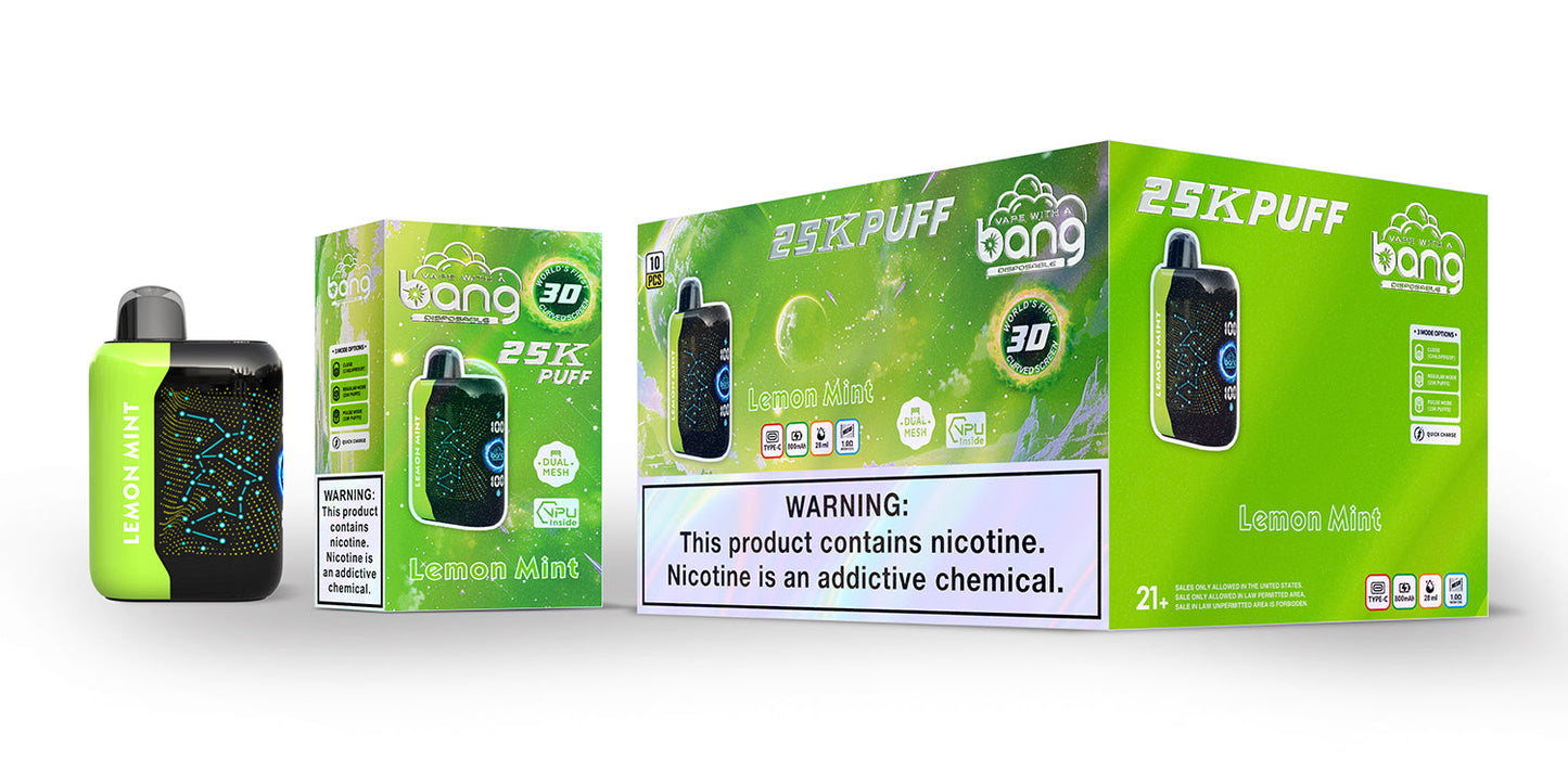 Bang starry 25000 puffs Disposable Vape 850mah 16 Flavors