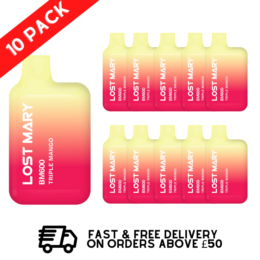 Triple Mango - Lost Mary 600 Puff Bars Pack Of 10 BM600 Disposable