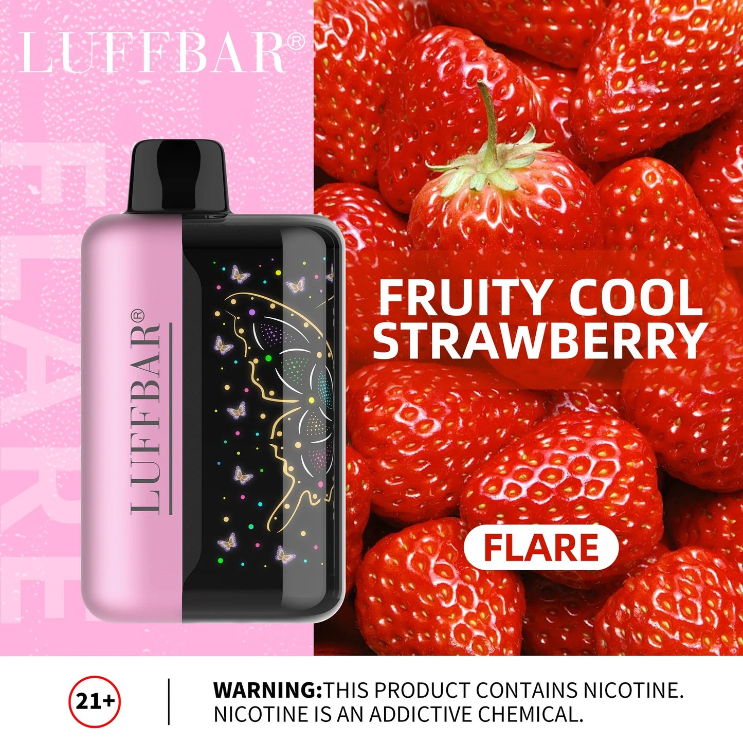 LUFFBAR FLARE DISPOSABLE VAPE 40000 PUFFS ,550mAh 18mL 9FLAVORS