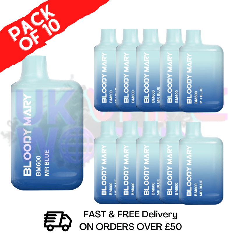 Mr Blue Bloody Mary 600Puff Box of 10 (Clearance)