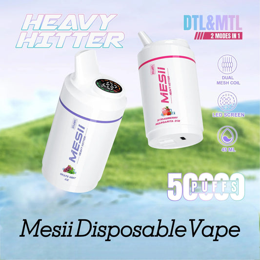 Mesii Shisha Heavy Hitter 50k Puffs Disposable Vape Discount Price