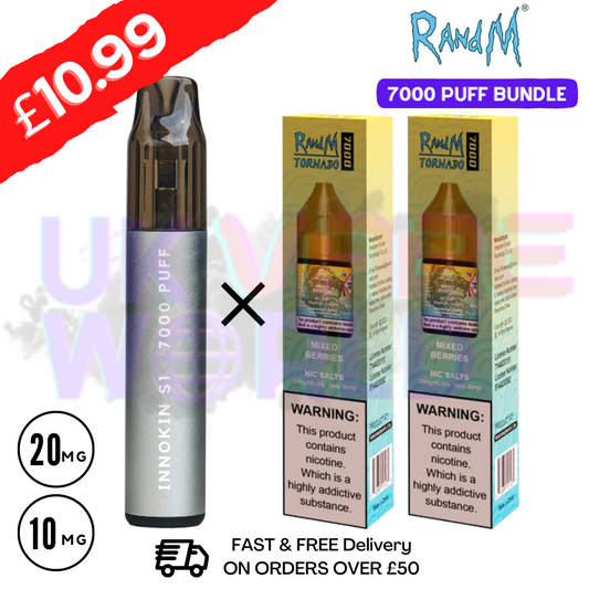 Mixed Berries - RandM Tornado 7000 Puff (Refil Bundle) Kit