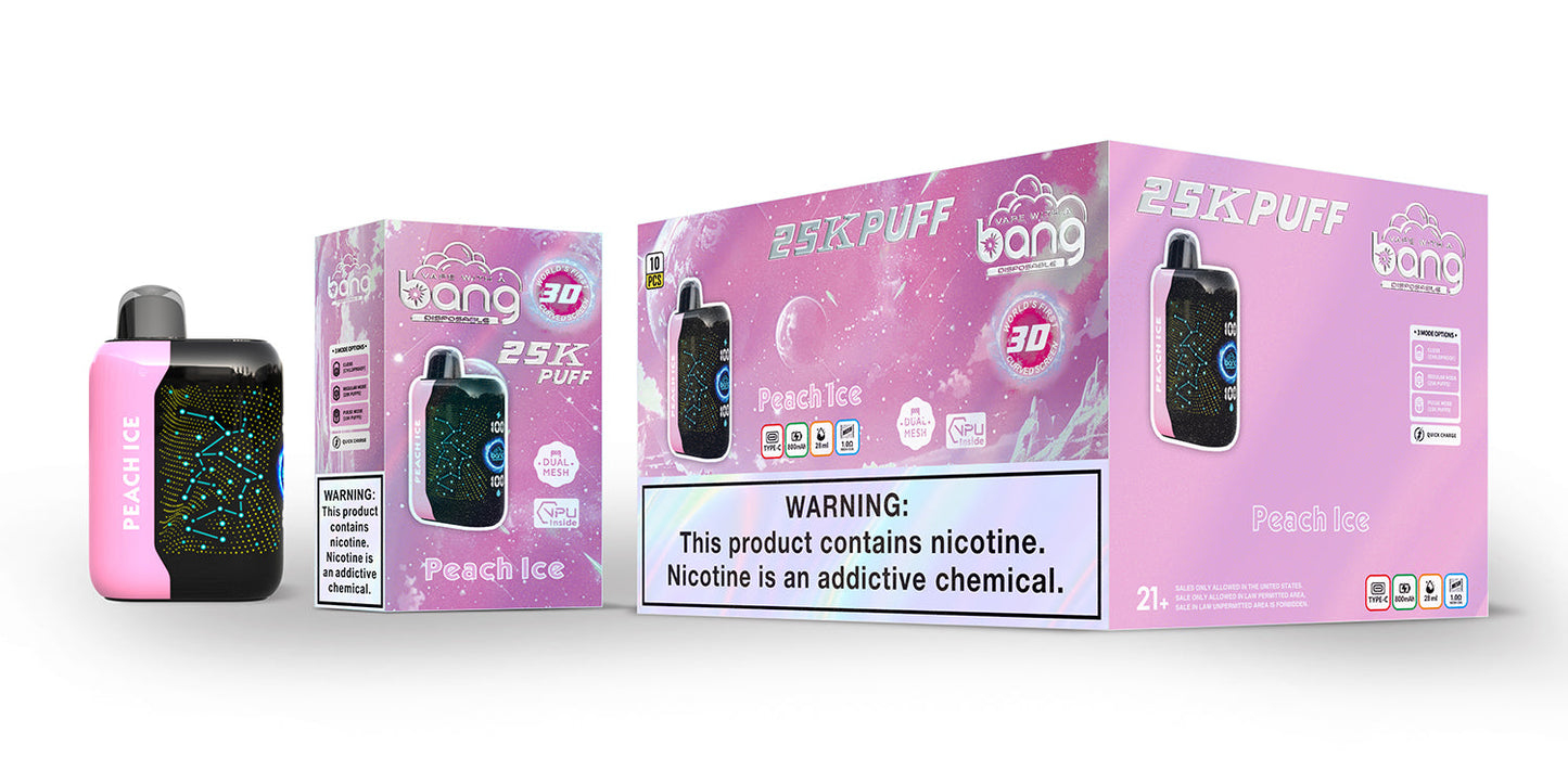 Bang starry 25000 puffs Disposable Vape 850mah 16 Flavors