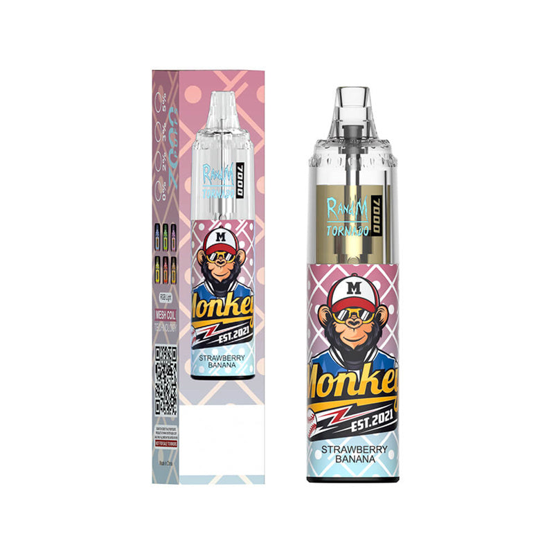 7000 Puffs Disposable Vape - RandM Tornado 14mL, RGB Lights, 56 Flavors