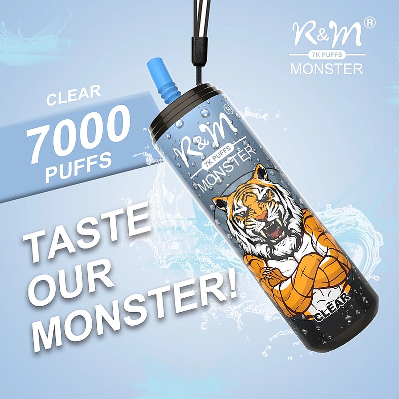 R&M Monster 7000 Puffs 5% Nicotine Rechargeable Disposable vape