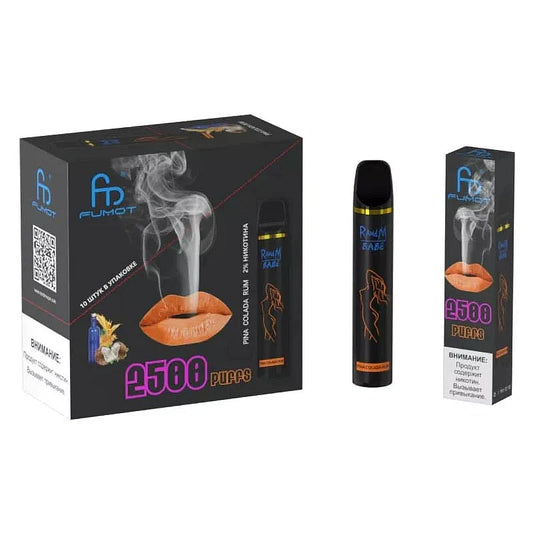 RandM Babe 2500 Puffs 0% 2% 3% 5% Nicotine Rechargeable Disposable vape