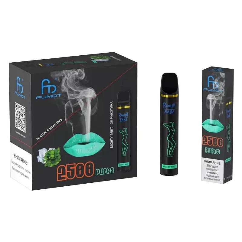RandM Babe 2500 Puffs 0% 2% 3% 5% Nicotine Rechargeable Disposable vape